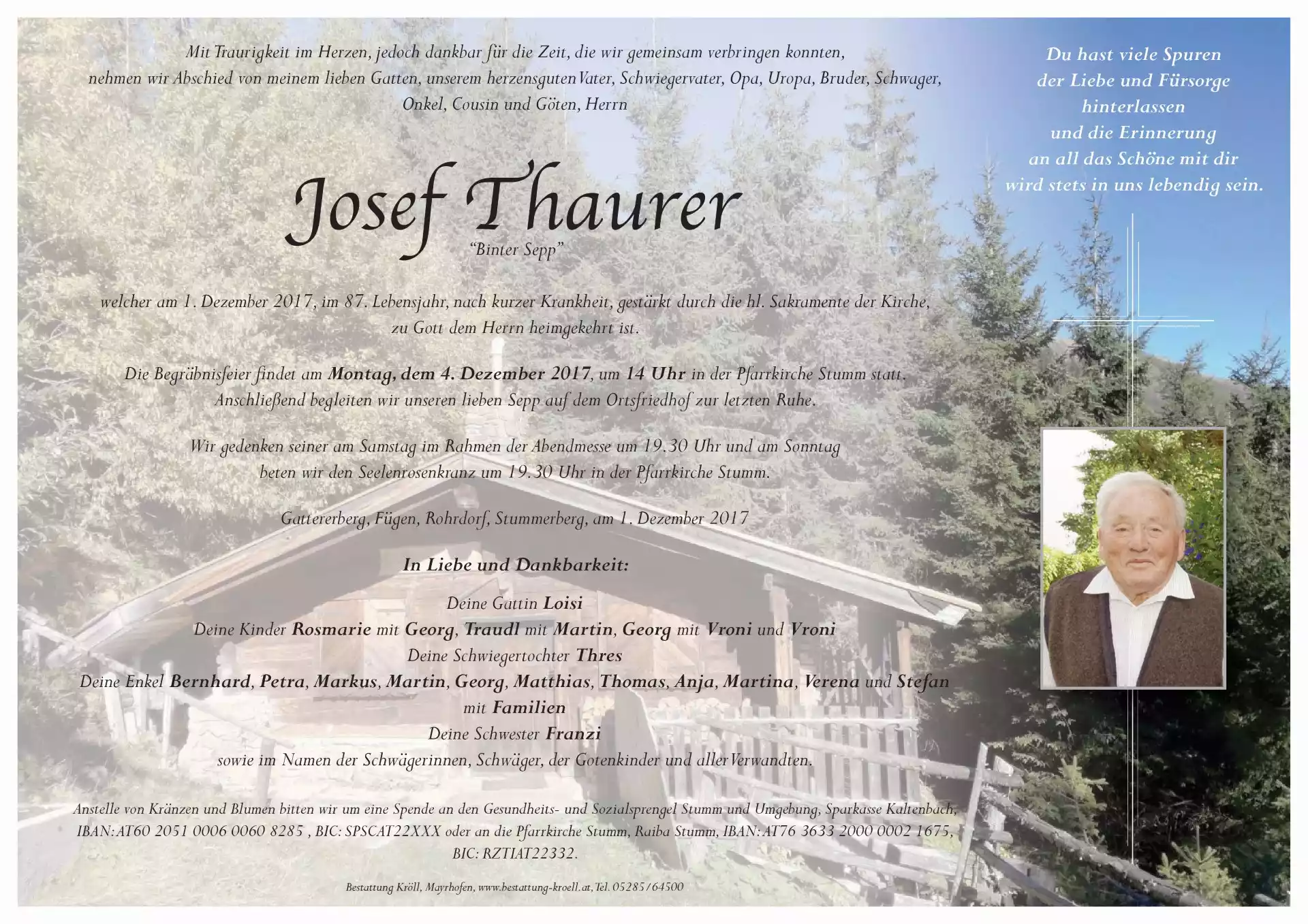 Parte von Josef Thaurer